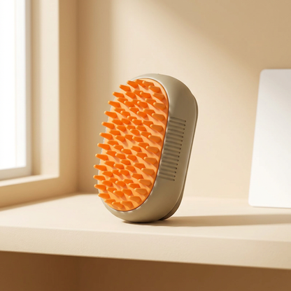 PawMist steam grooming brush for dogs and cats