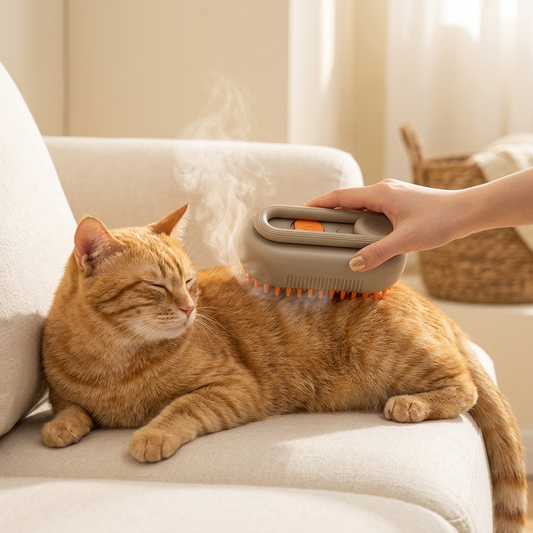 PawMist™ 3-in-1 Steam Grooming Brush for Dogs & Cats
